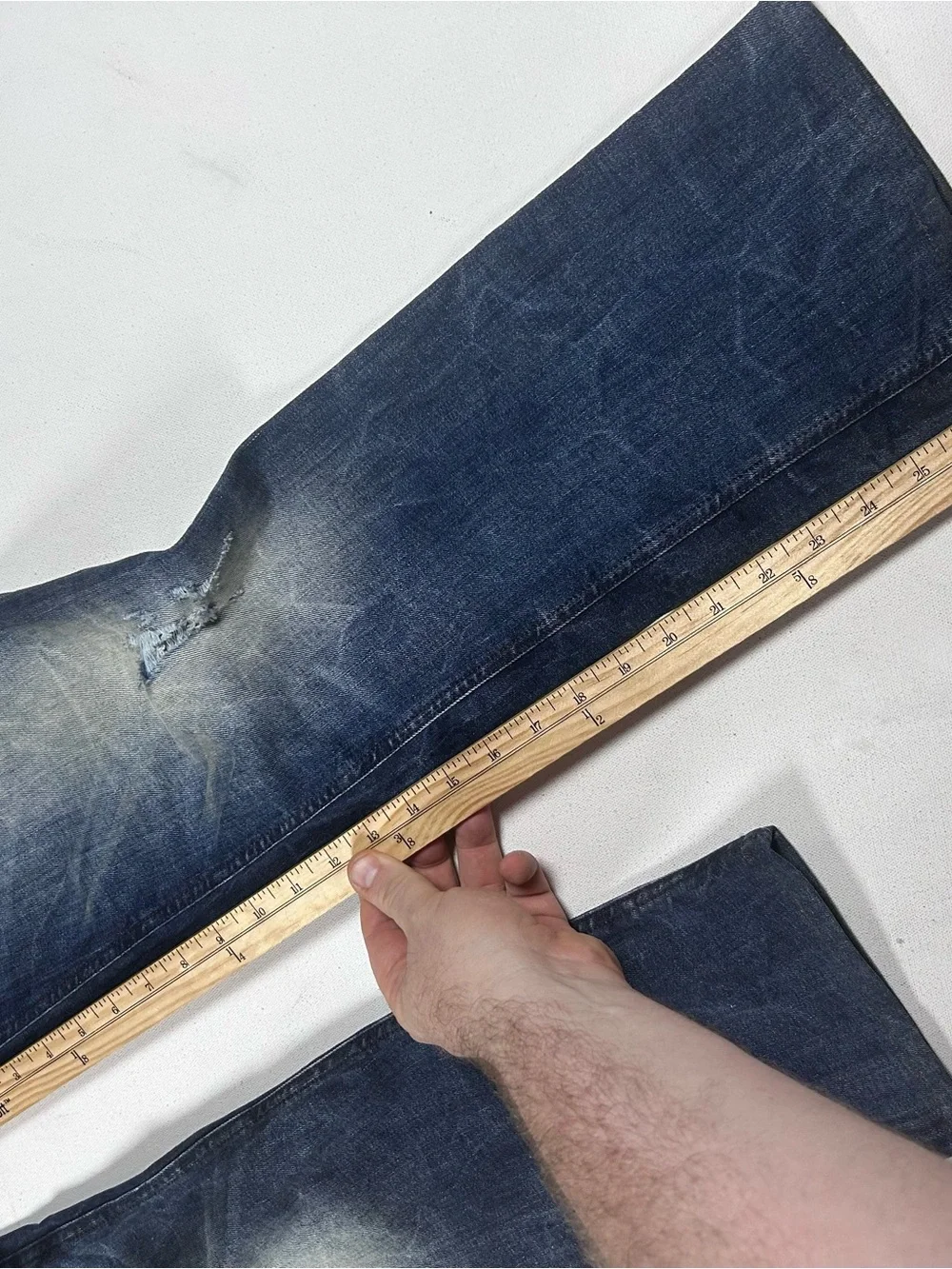 Diesel Jeans Mens Fits: 32x28 Blue Lowkey Regular Sim Straight Marbling Distress